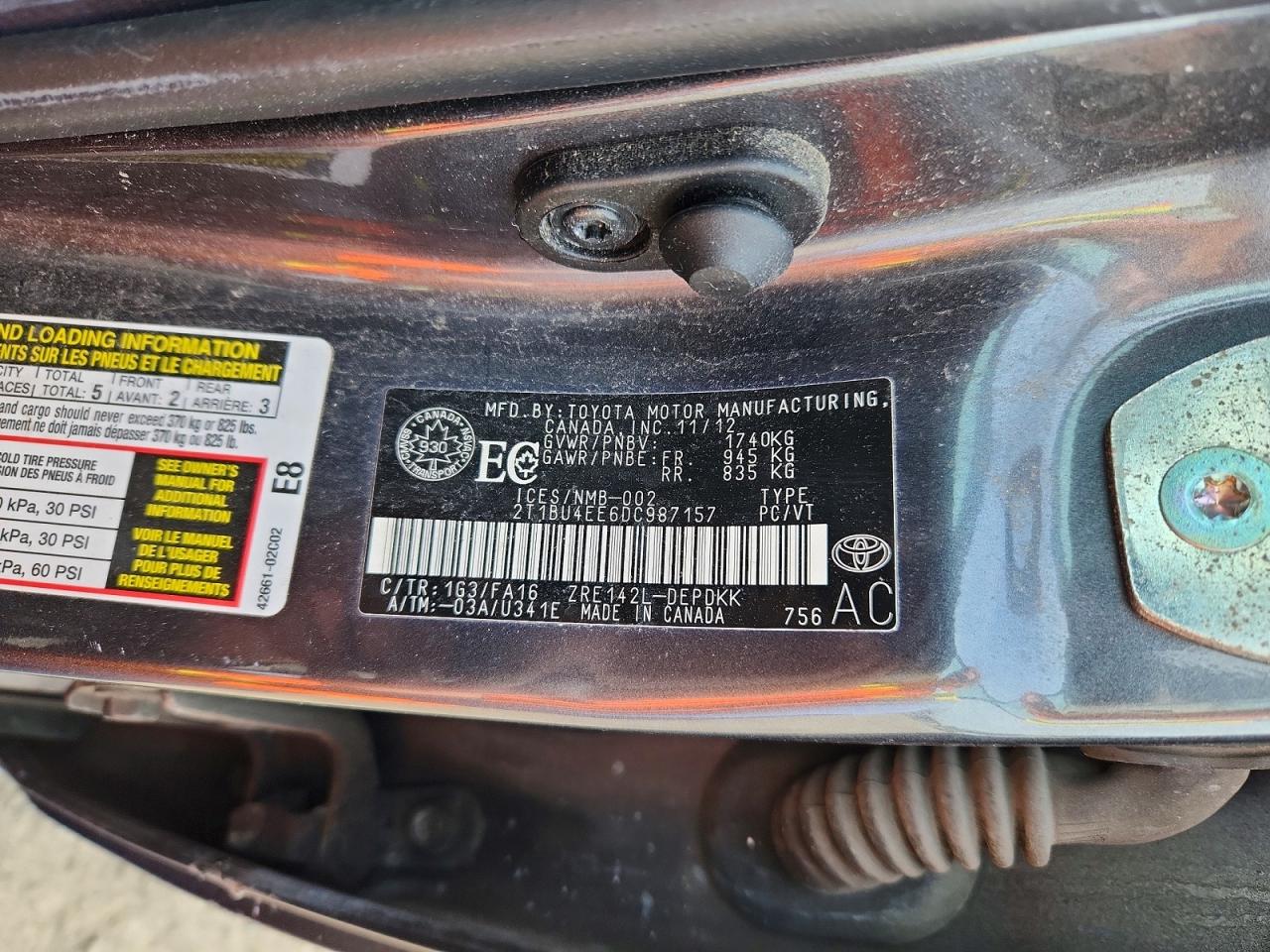 2013 TOYOTA COROLLA L photo 23