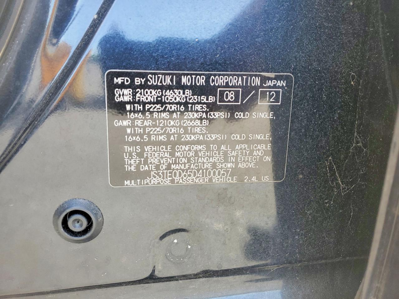 2013 SUZUKI GRAND VITARA PREMIUM photo 25