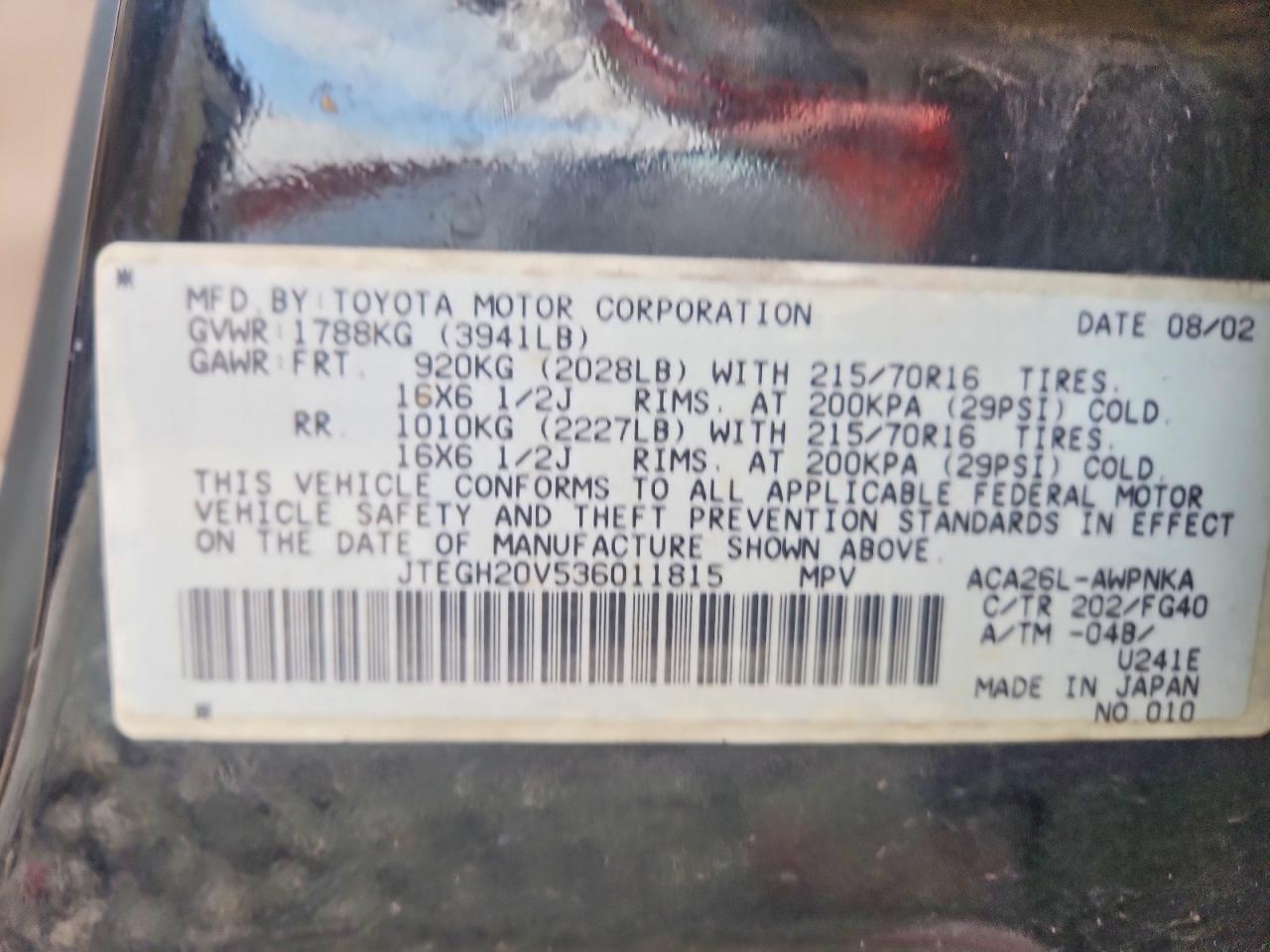 2003 TOYOTA RAV4 BASE photo 13