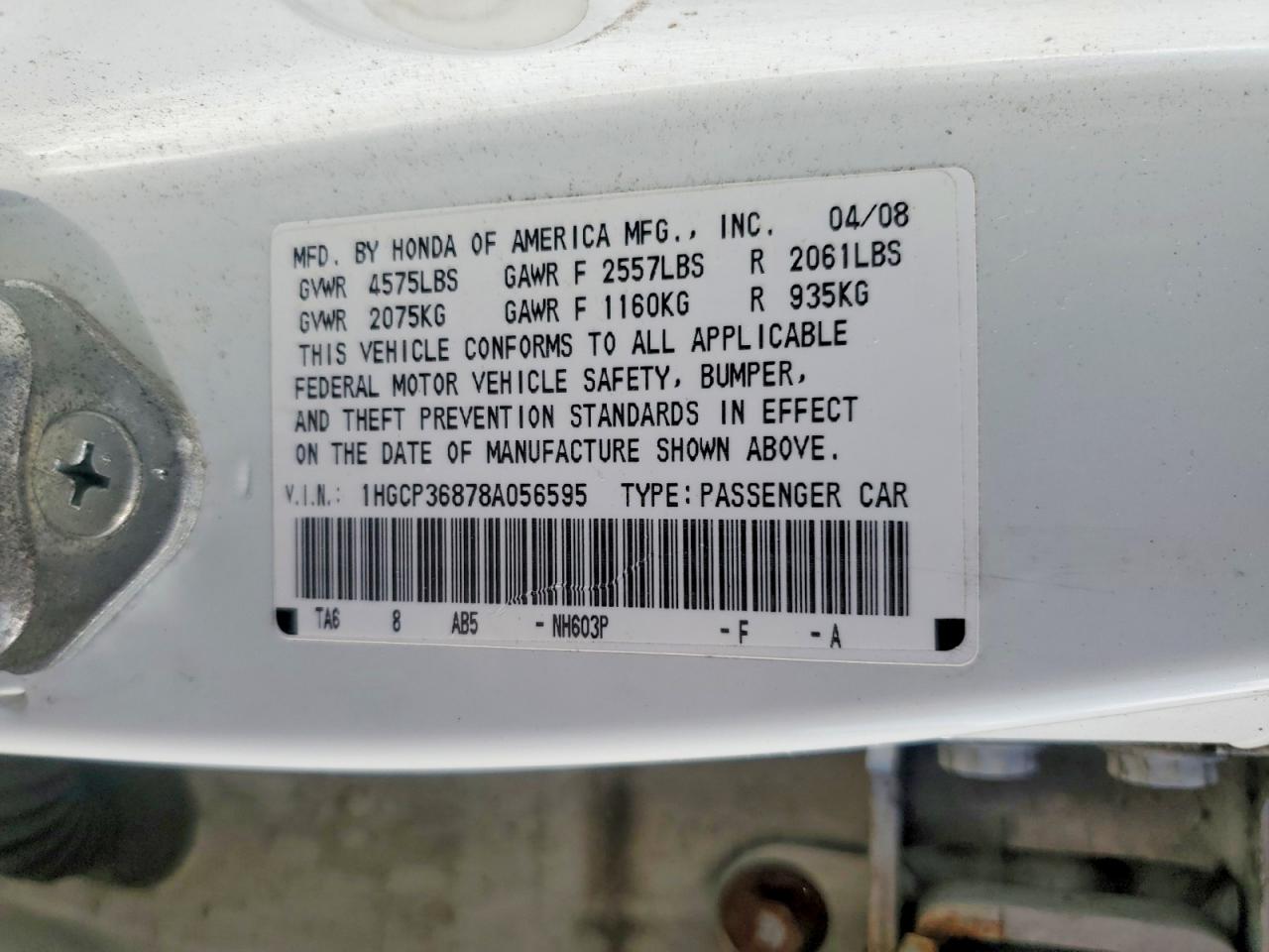2008 HONDA ACCORD EXL photo 25