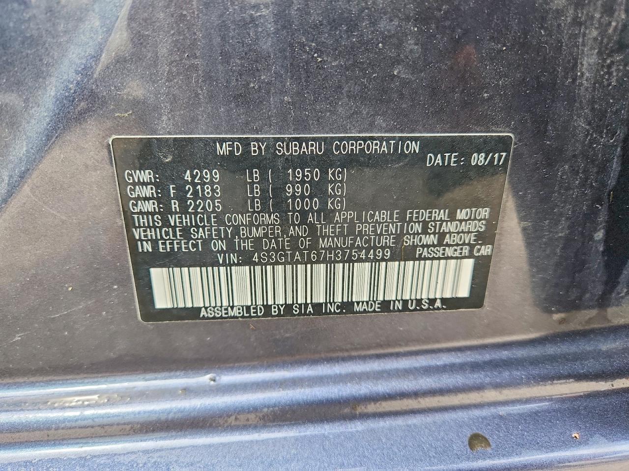 2017 SUBARU IMPREZA LIMITED photo 12