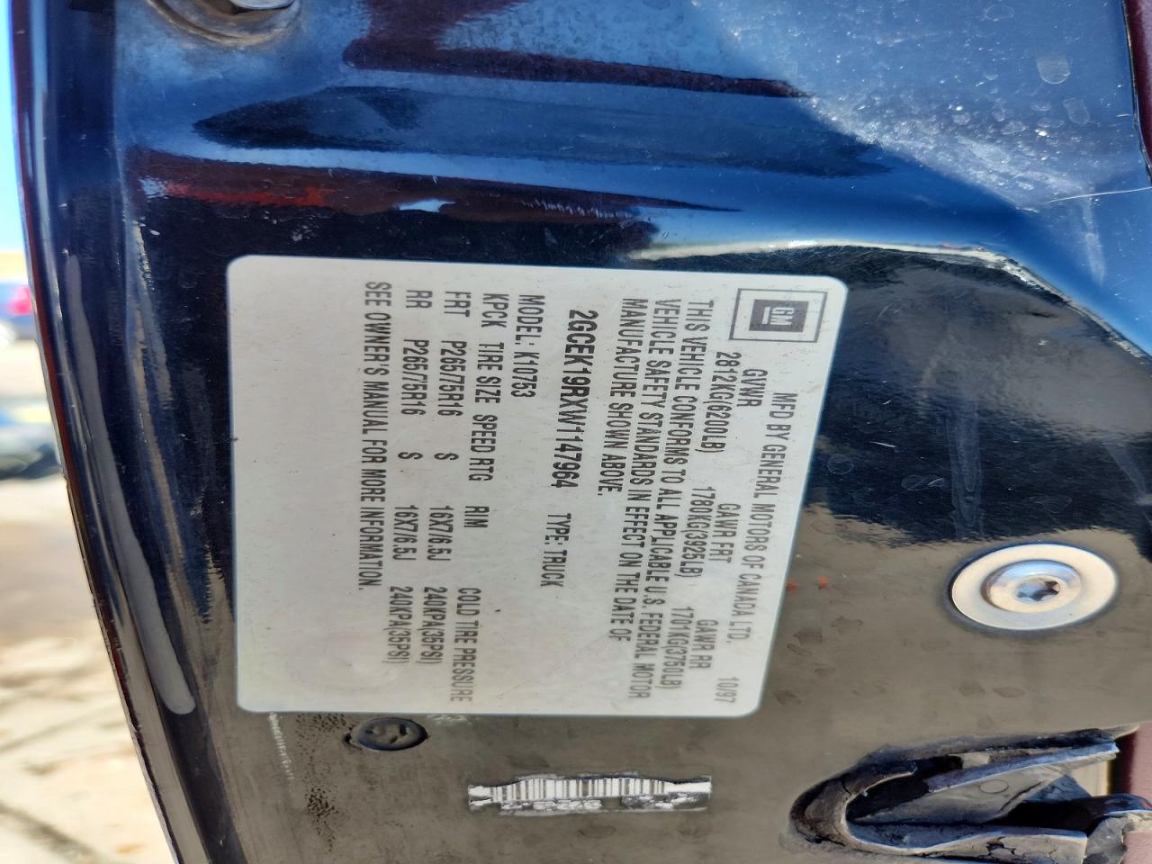1998 CHEVROLET GMT-400 K1500 photo 34