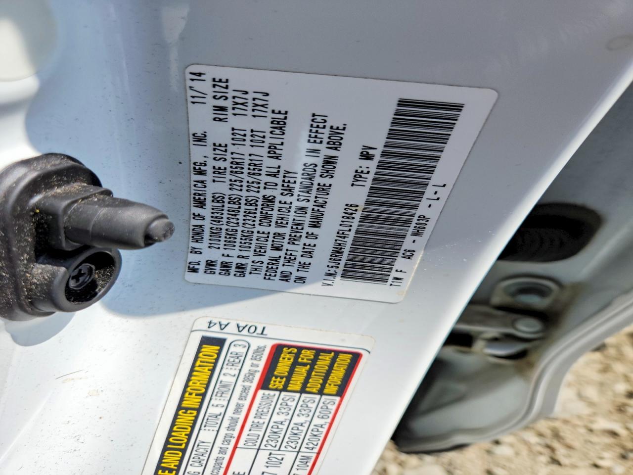 2015 HONDA CR-V EXL photo 40