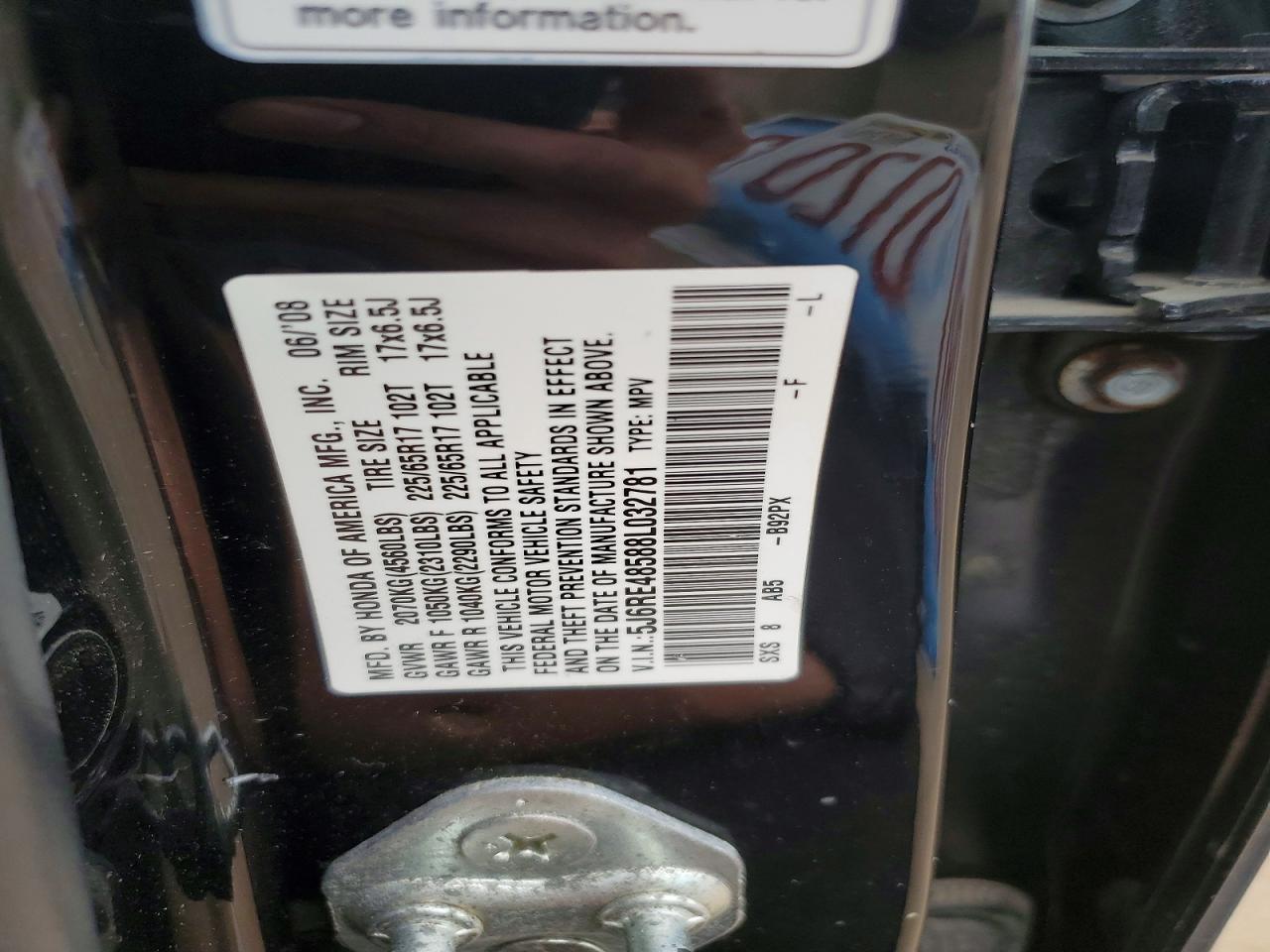 2008 HONDA CR-V EX photo 23