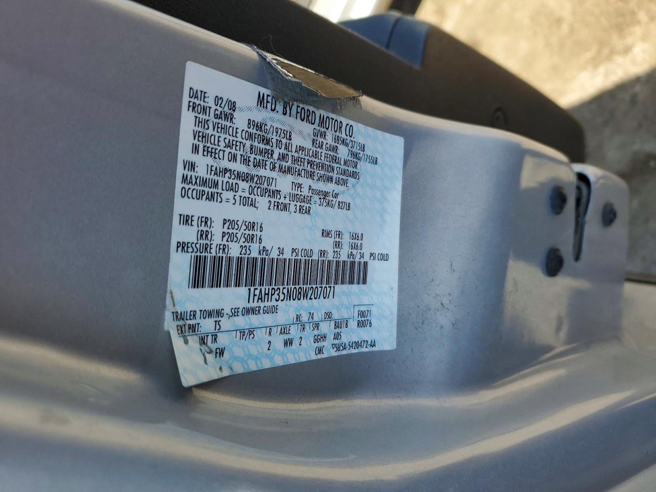 2008 FORD FOCUS SE photo 12