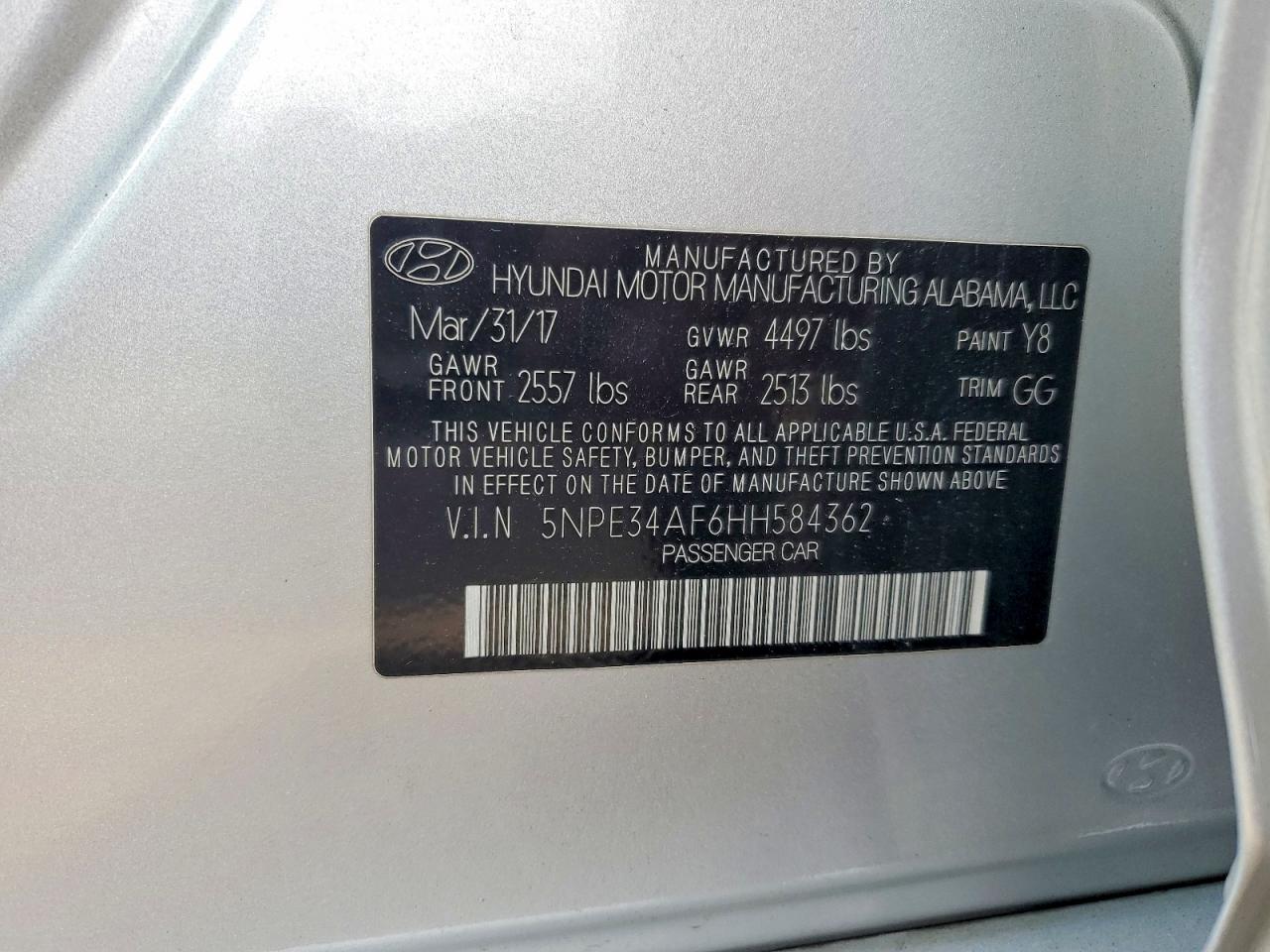 2017 HYUNDAI SONATA photo 23