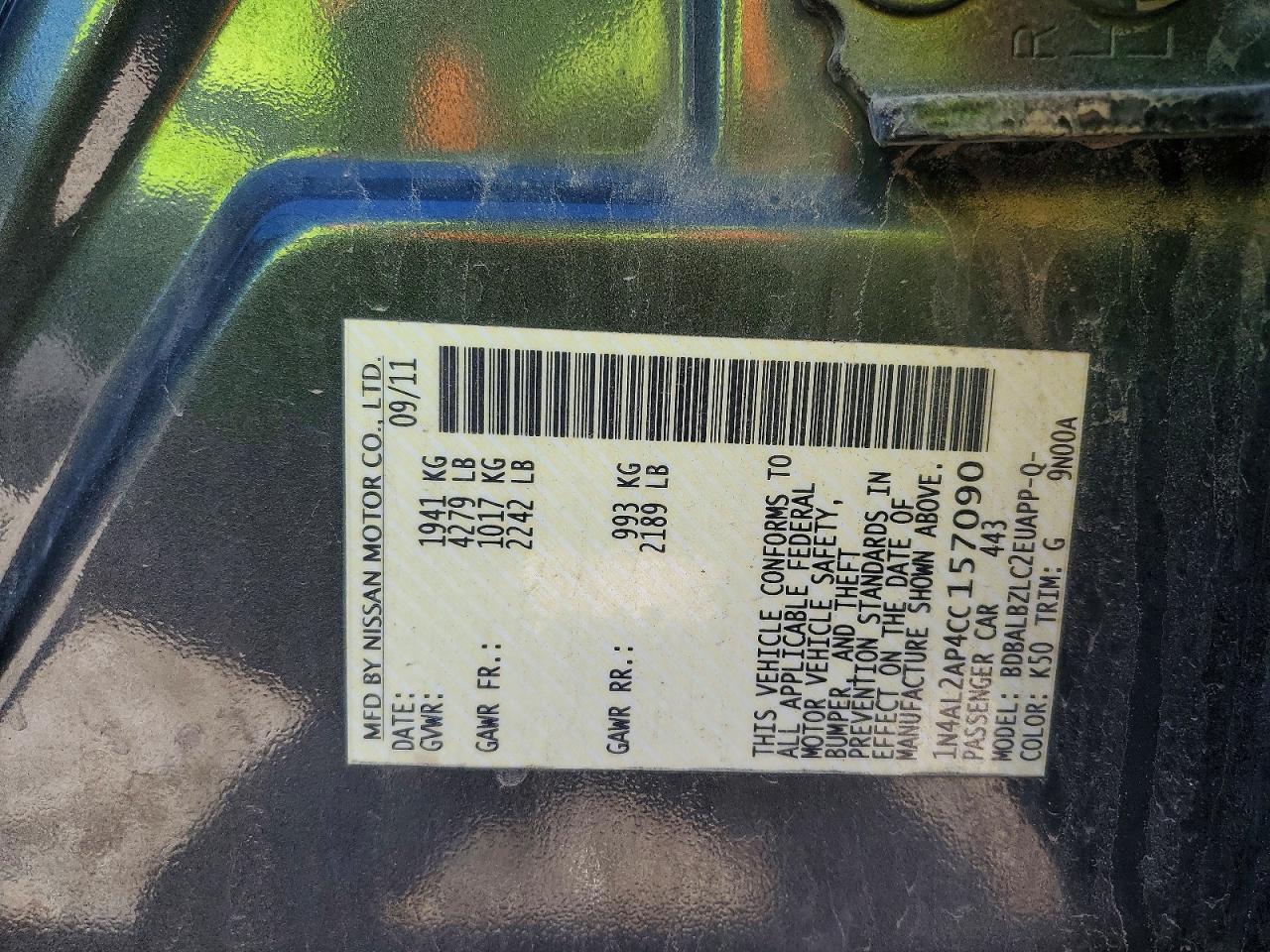 2012 NISSAN ALTIMA 2.5 photo 23