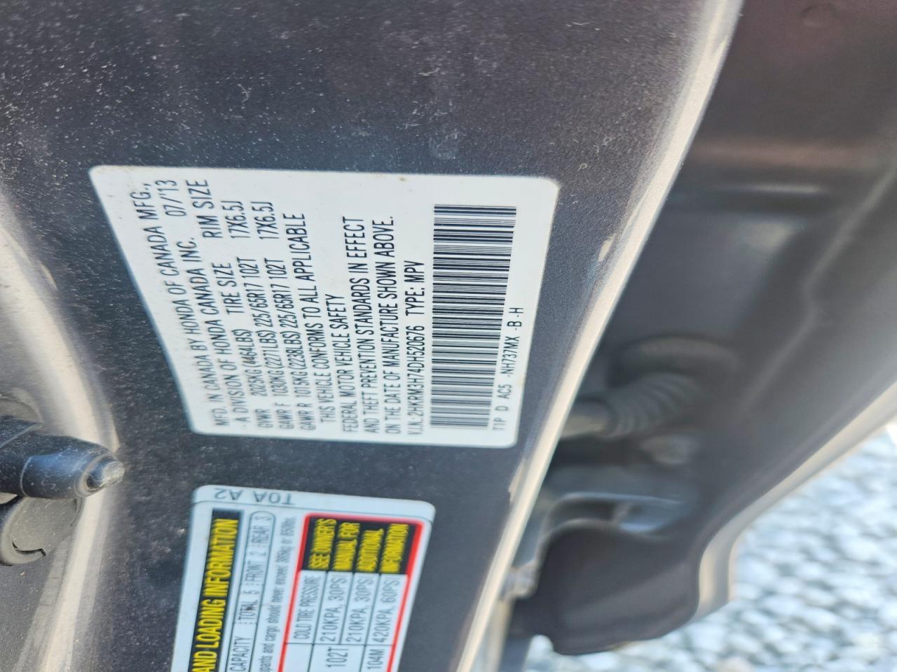 2013 HONDA CR-V EXL photo 37