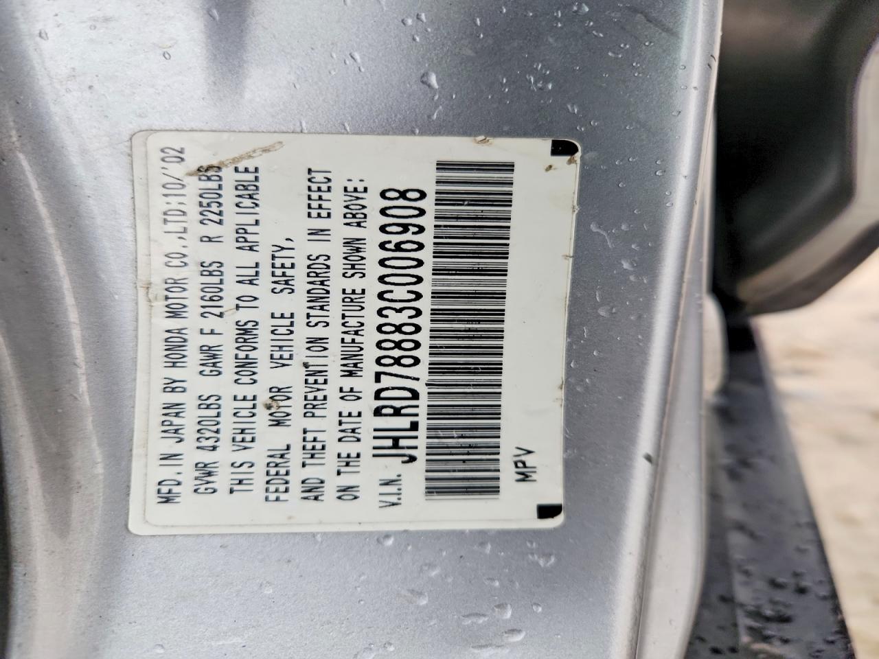 2003 HONDA CR-V EX photo 34