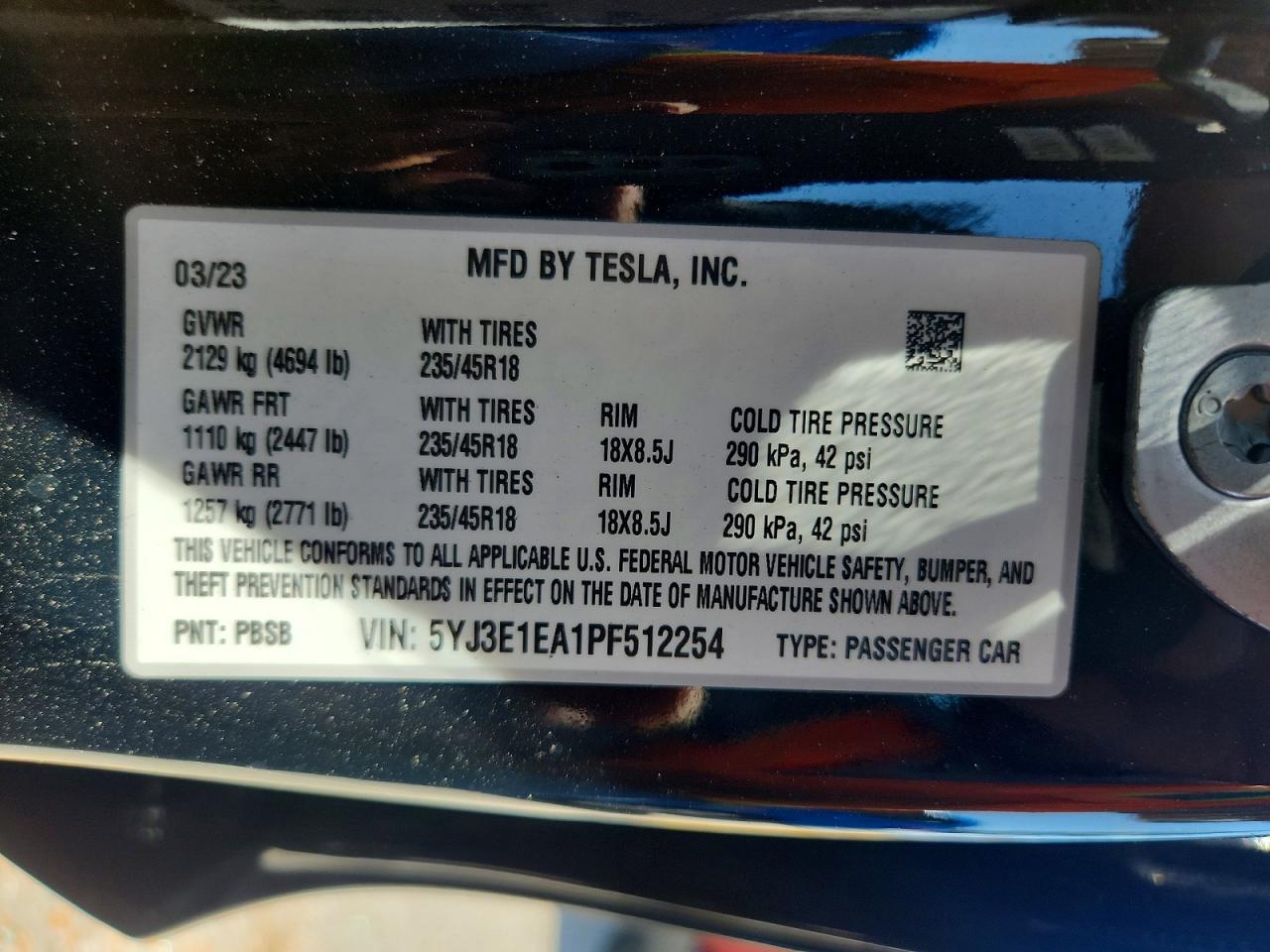 2023 TESLA MODEL 3 photo 13