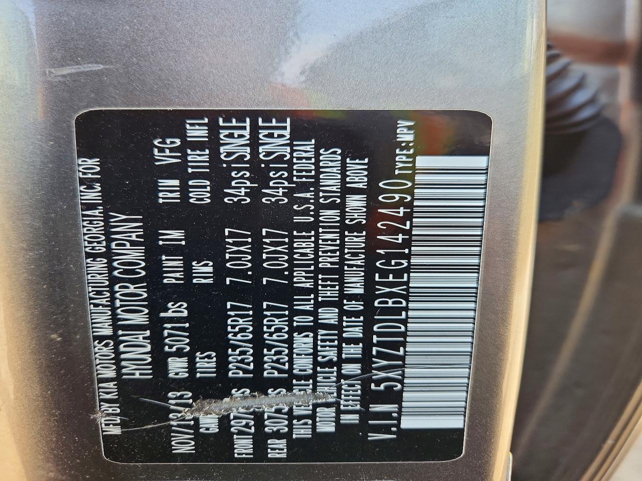 2014 HYUNDAI SANTA FE SPORT 2.4L photo 25
