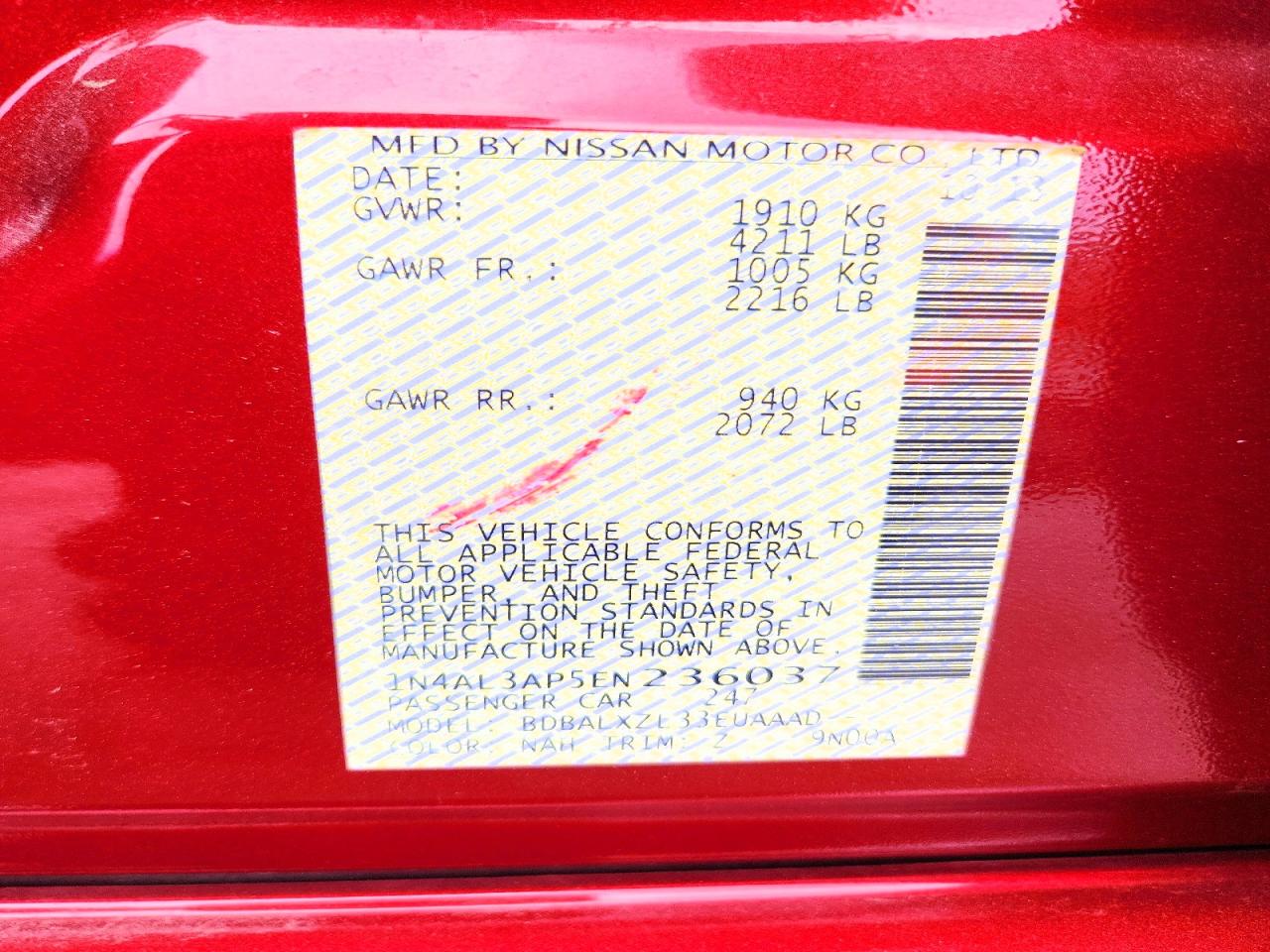 2014 NISSAN ALTIMA 2.5 SL photo 23