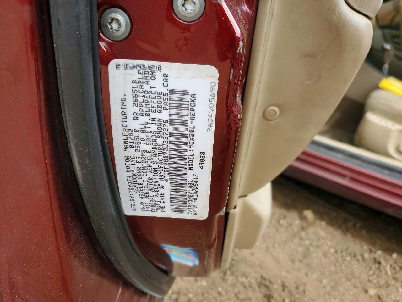 2002 TOYOTA AVALON XLS photo 23