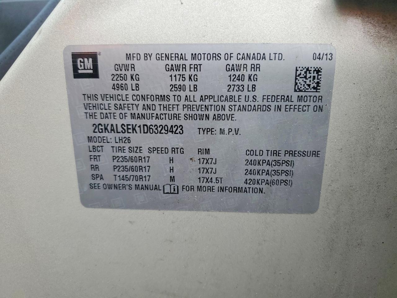 2013 GMC TERRAIN SLE photo 23