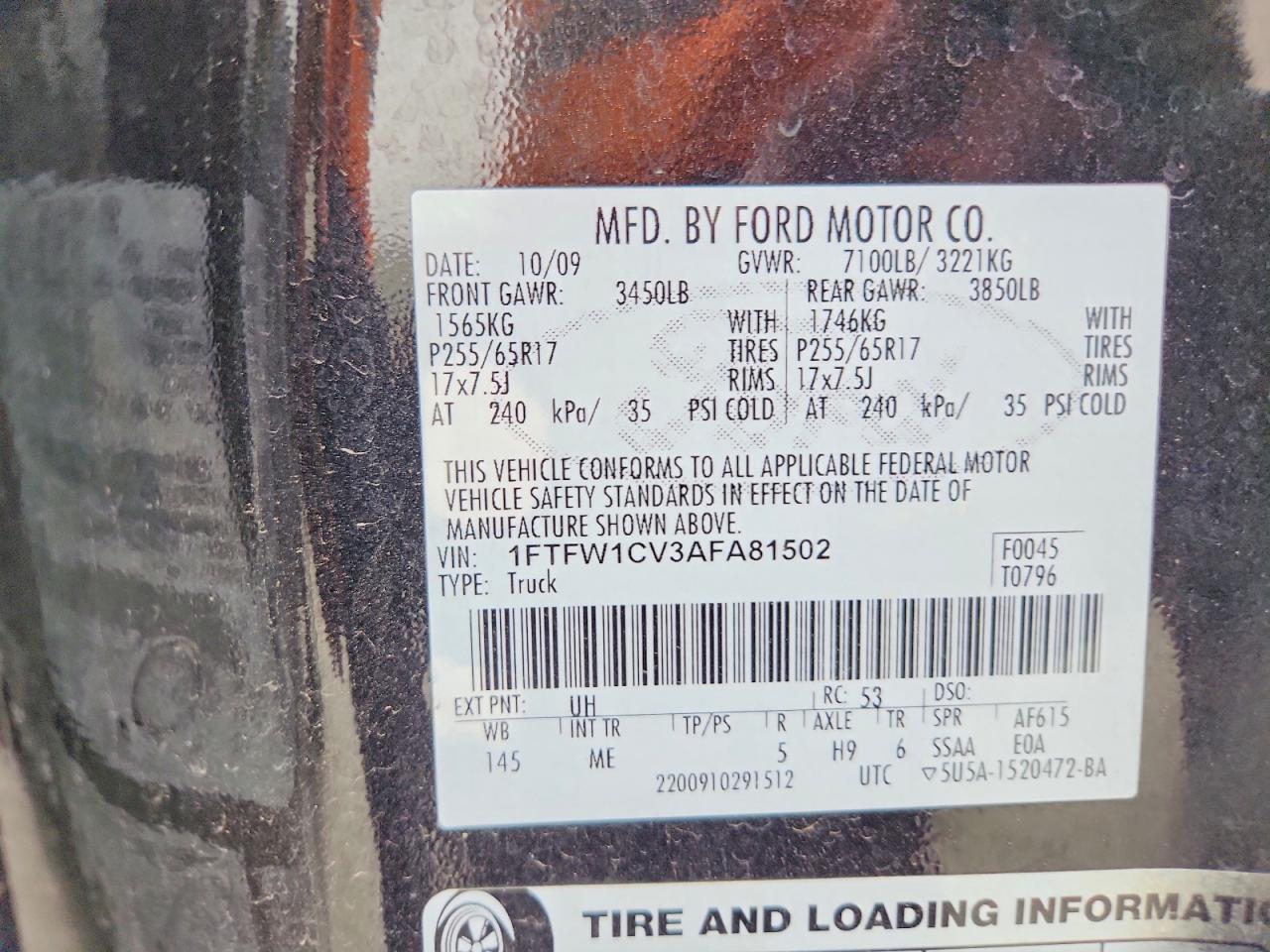2010 FORD F150 SUPERCREW photo 23