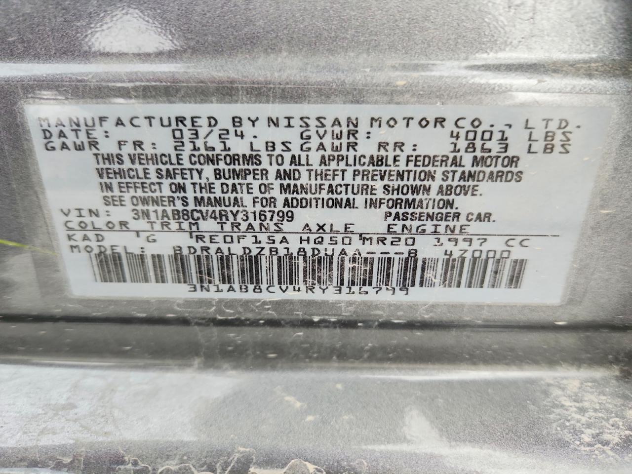 2024 NISSAN SENTRA SV photo 23