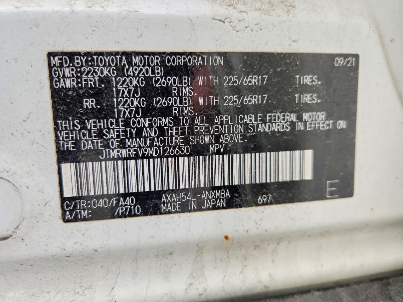 2021 TOYOTA RAV4 XLE photo 37