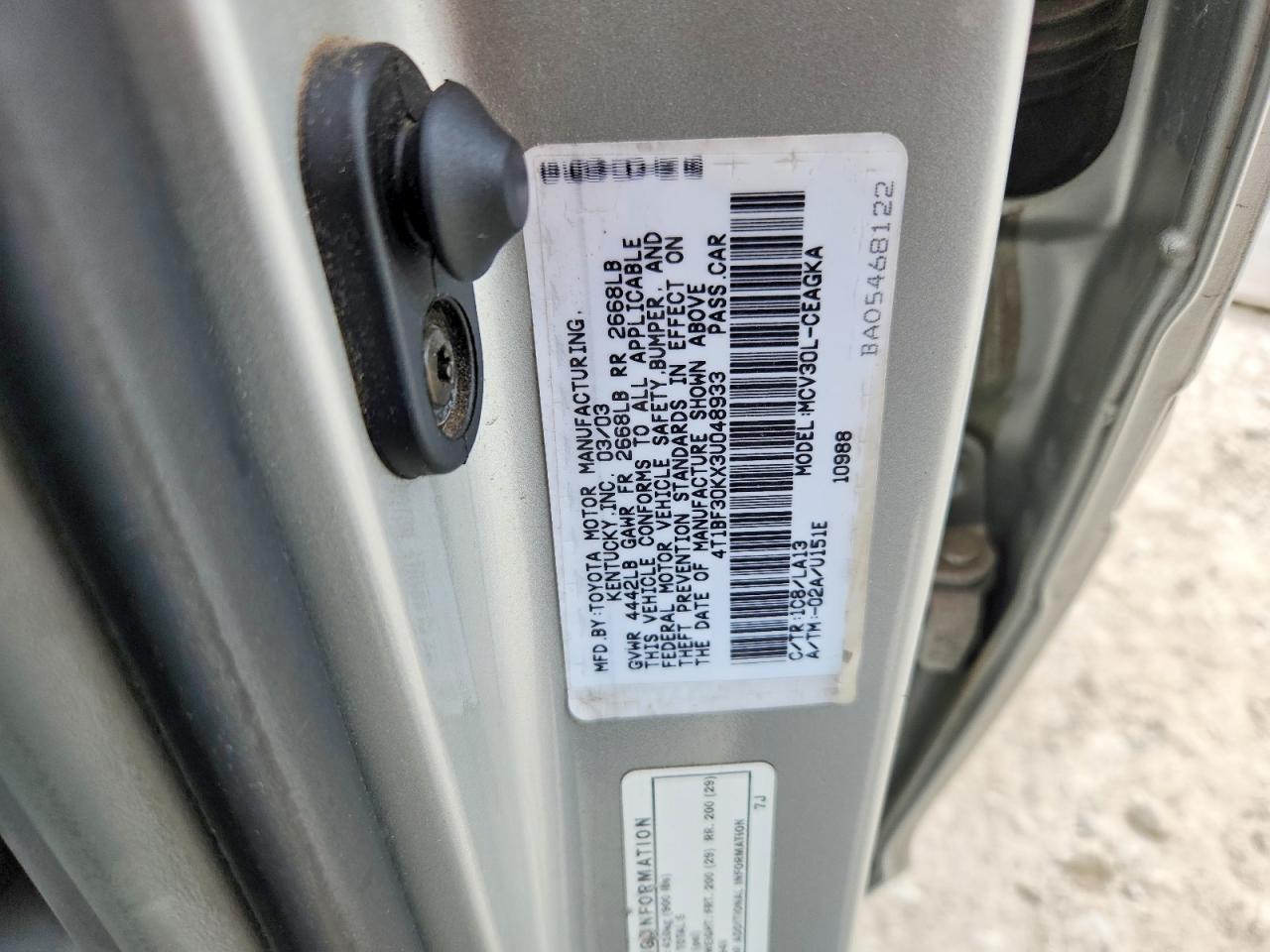 2003 TOYOTA CAMRY XLE V6 photo 23