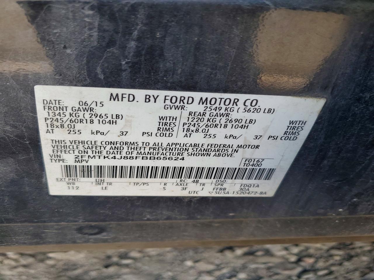 2015 FORD EDGE SEL photo 25