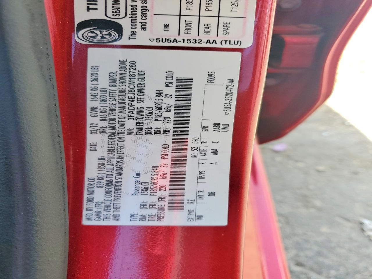 2012 FORD FIESTA SE photo 25