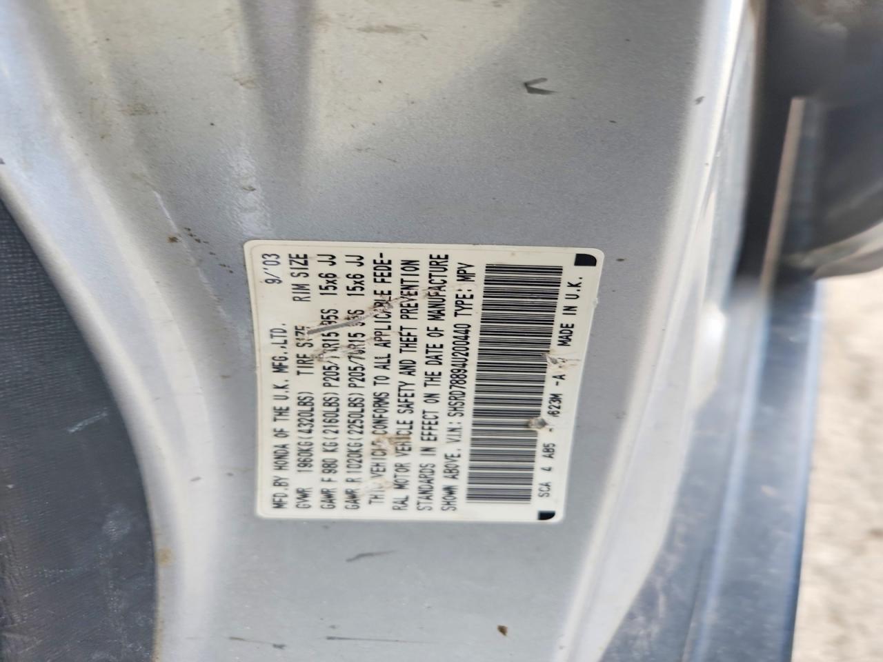 2004 HONDA CR-V EX photo 40