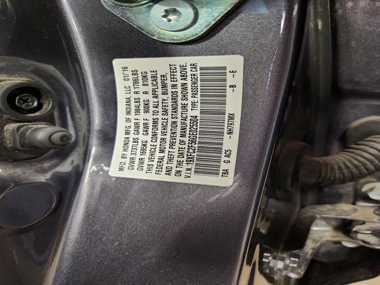 2016 HONDA CIVIC LX photo 23