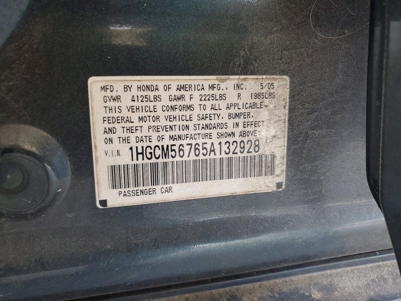 2005 HONDA ACCORD EX photo 23
