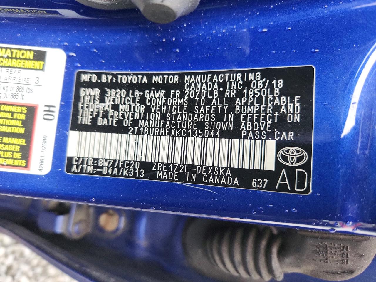 2019 TOYOTA COROLLA SE photo 34
