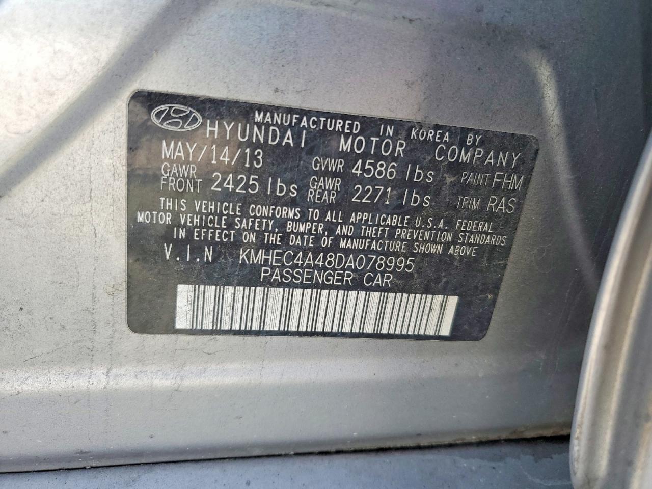 2013 HYUNDAI SONATA HYBRID photo 34