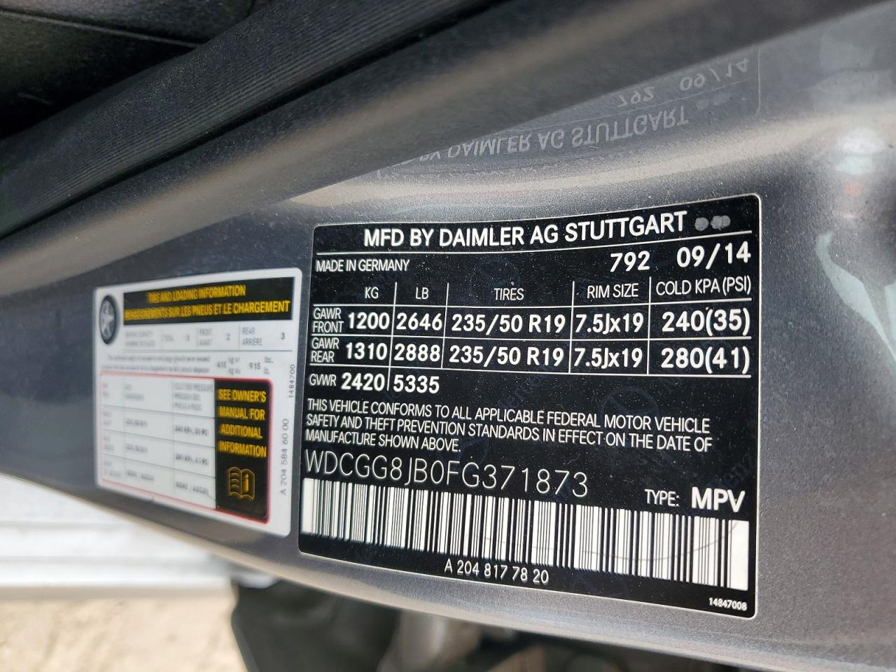 2015 MERCEDES-BENZ GLK 350 4MATIC photo 40