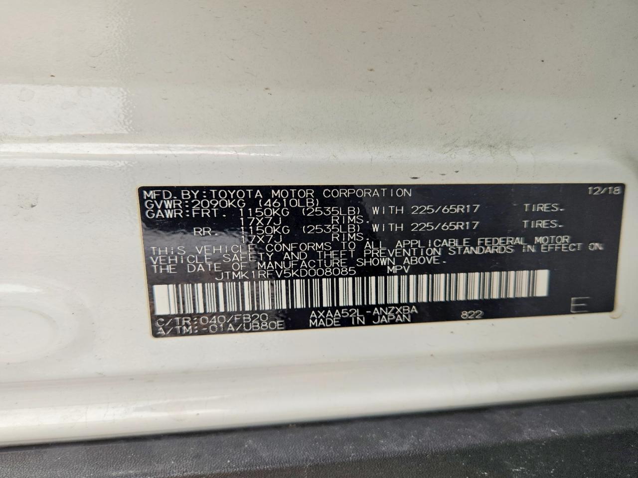 2019 TOYOTA RAV4 LE photo 23