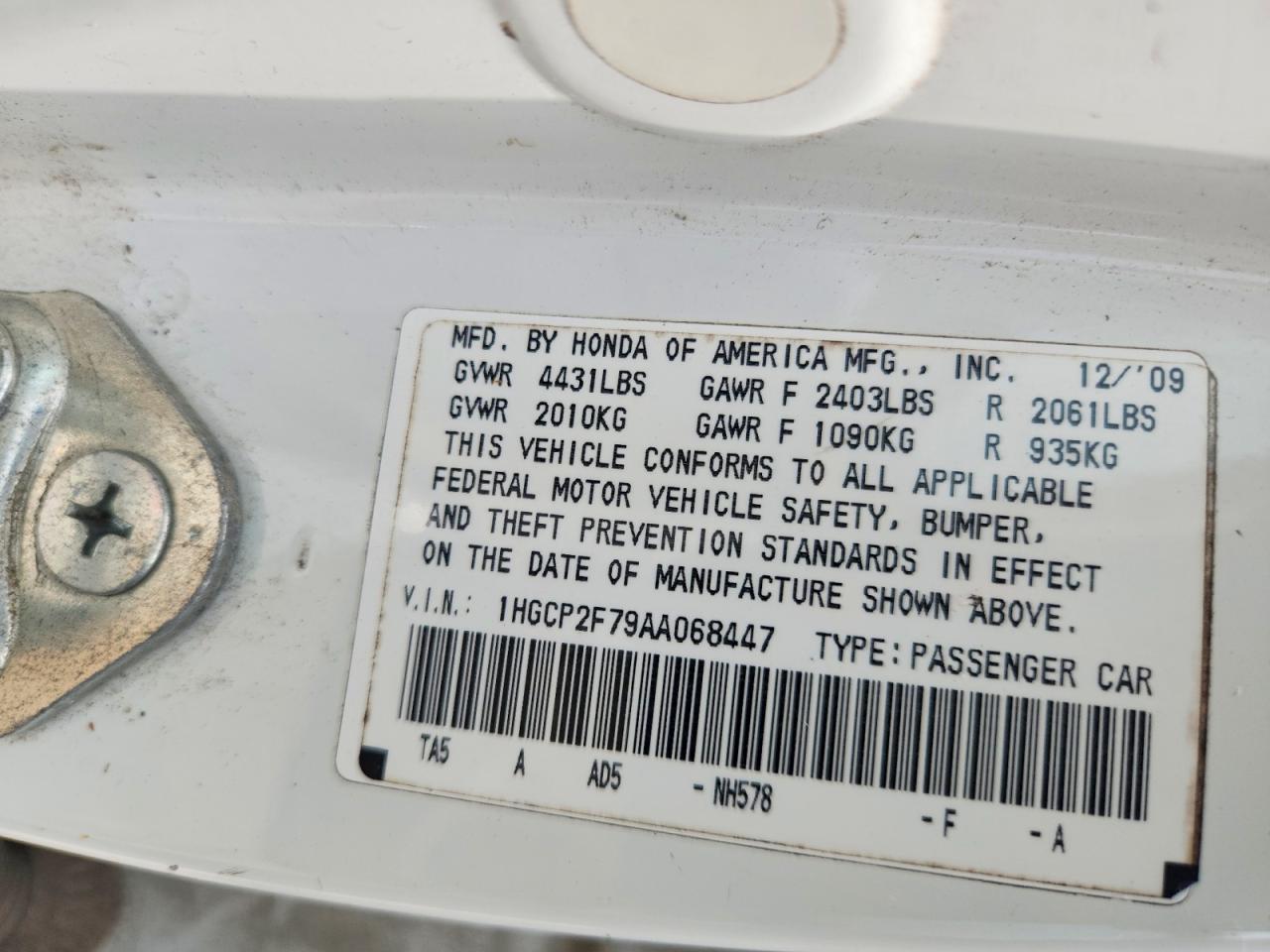 2010 HONDA ACCORD EX photo 34