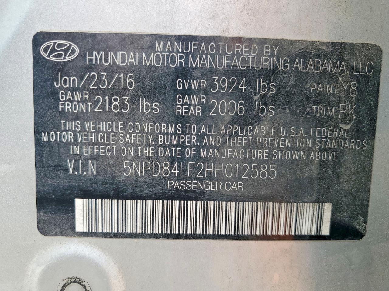 2017 HYUNDAI ELANTRA SE photo 37