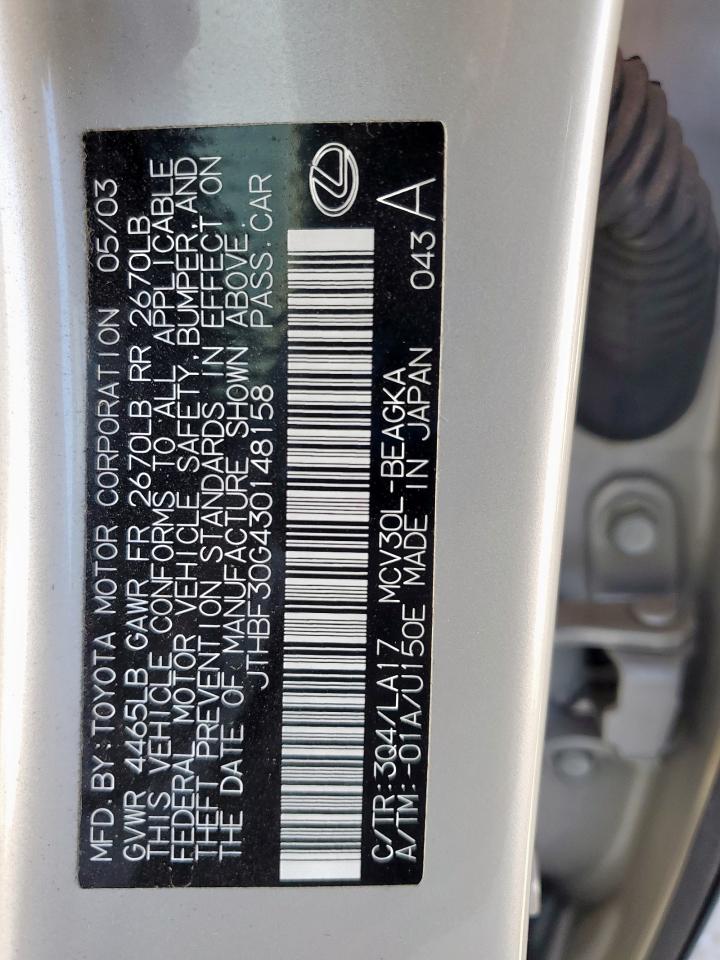 2003 LEXUS ES 300 photo 13