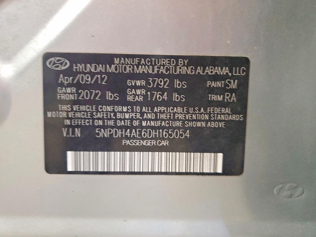2013 HYUNDAI ELANTRA GLS photo 23