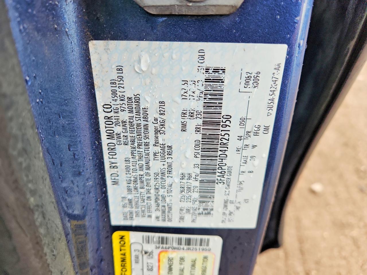 2018 FORD FUSION SE photo 34