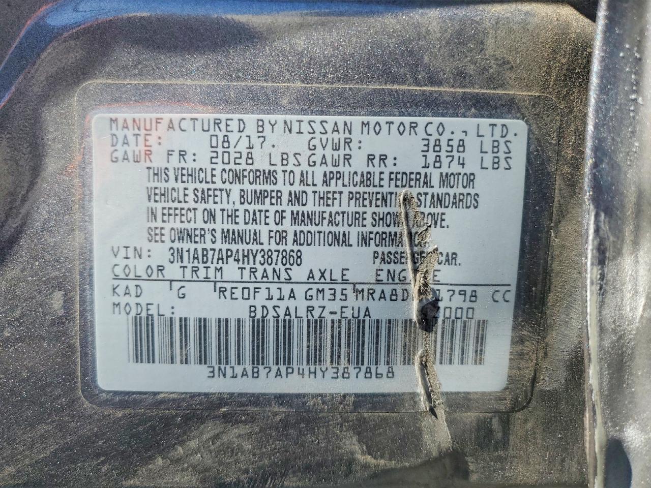 2017 NISSAN SENTRA SR photo 23