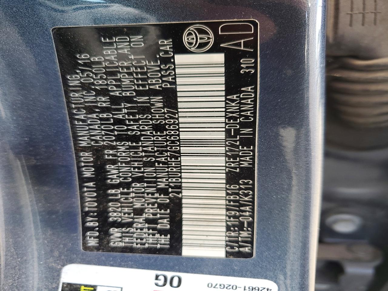 2016 TOYOTA COROLLA LE photo 25
