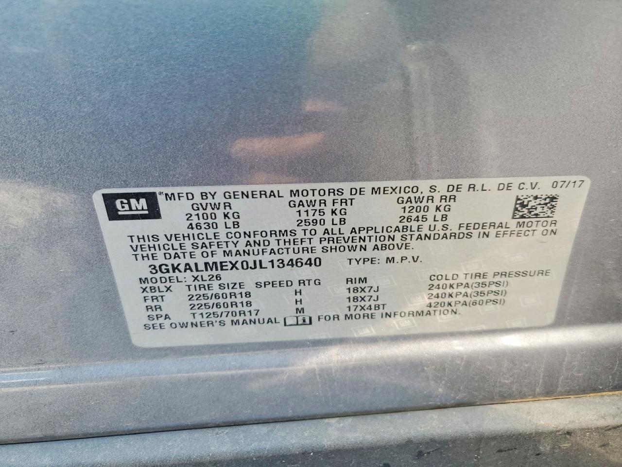 2018 GMC TERRAIN SLE photo 37