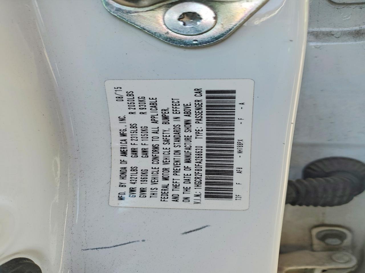 2015 HONDA ACCORD EXL photo 25