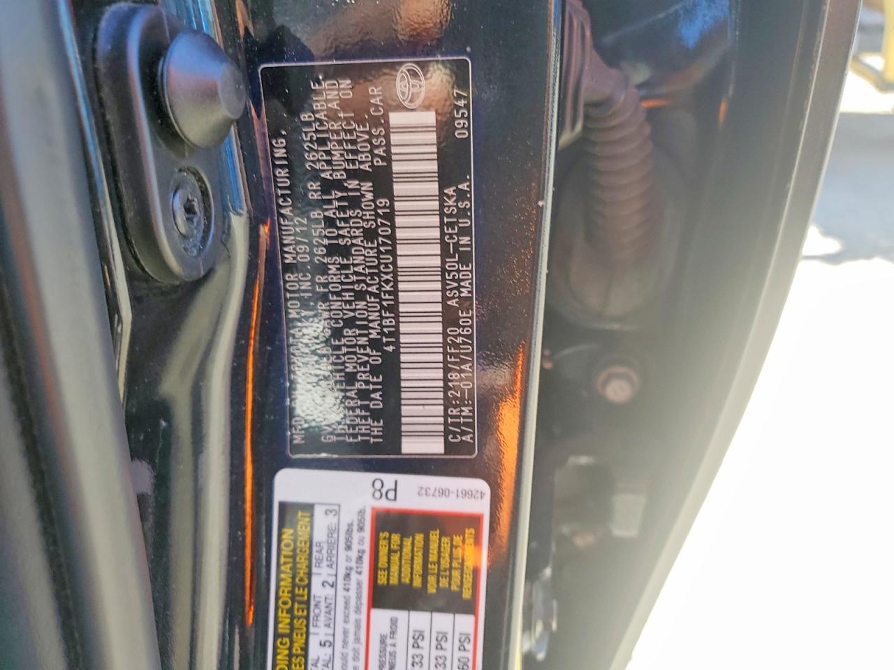 2012 TOYOTA CAMRY SE SPORT LIMITED EDITION photo 25