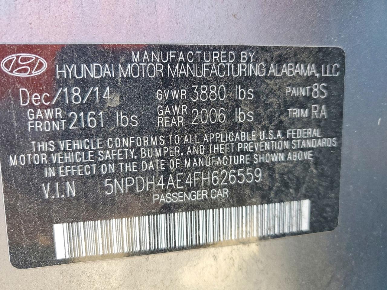 2015 HYUNDAI ELANTRA SE photo 25