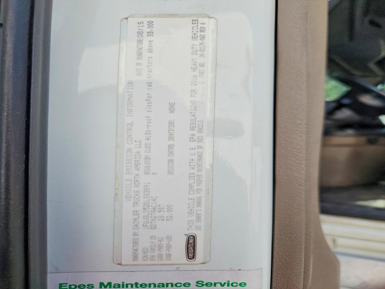 2016 FREIGHTLINER CASCADIA 125 SEMI TRUCK photo 10