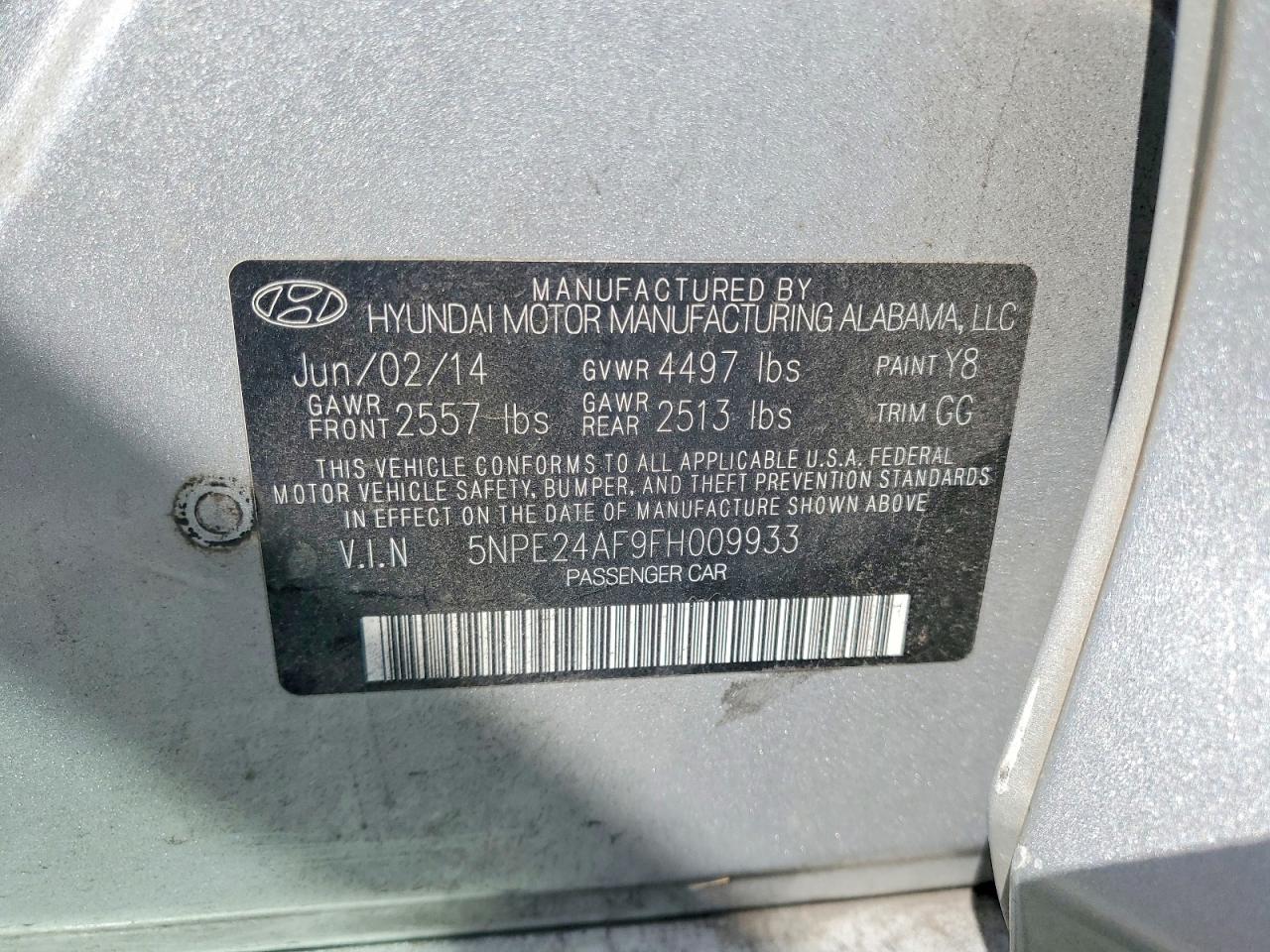 2015 HYUNDAI SONATA SE photo 23