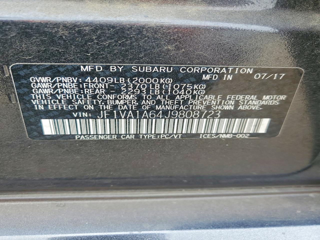 2018 SUBARU WRX photo 23