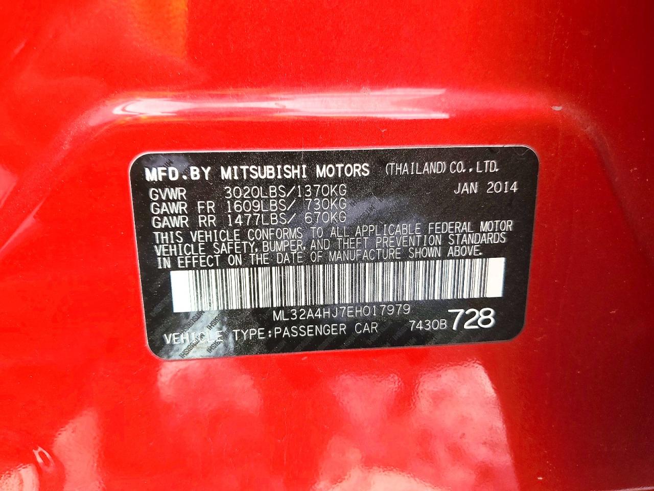 2014 MITSUBISHI MIRAGE ES photo 25