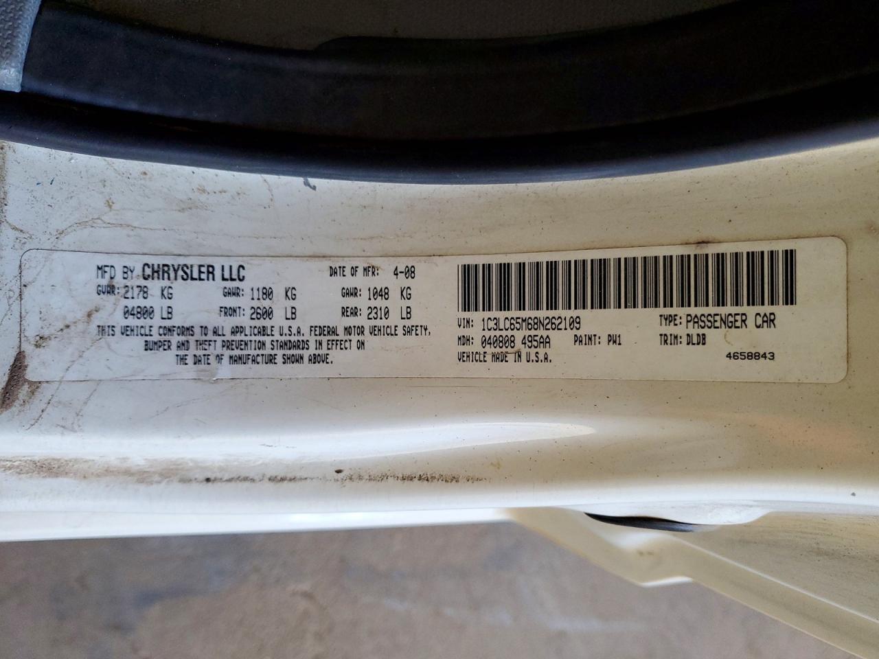 2008 CHRYSLER SEBRING LIMITED photo 25