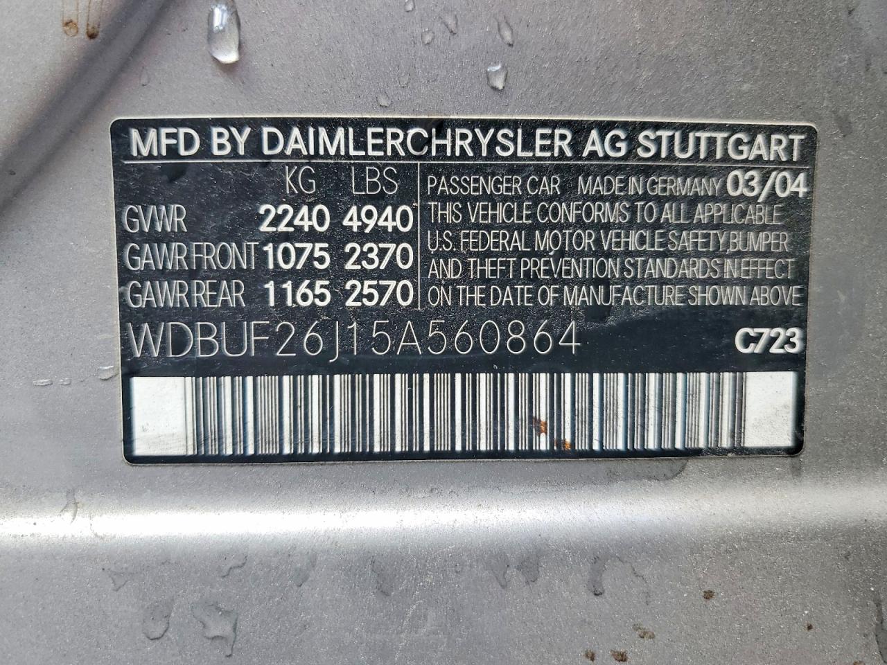 2005 MERCEDES-BENZ E 320 CDI photo 23