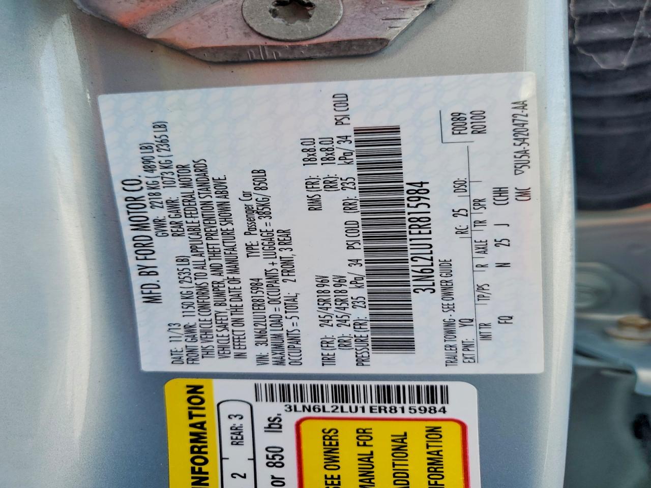 2014 LINCOLN MKZ HYBRID photo 23