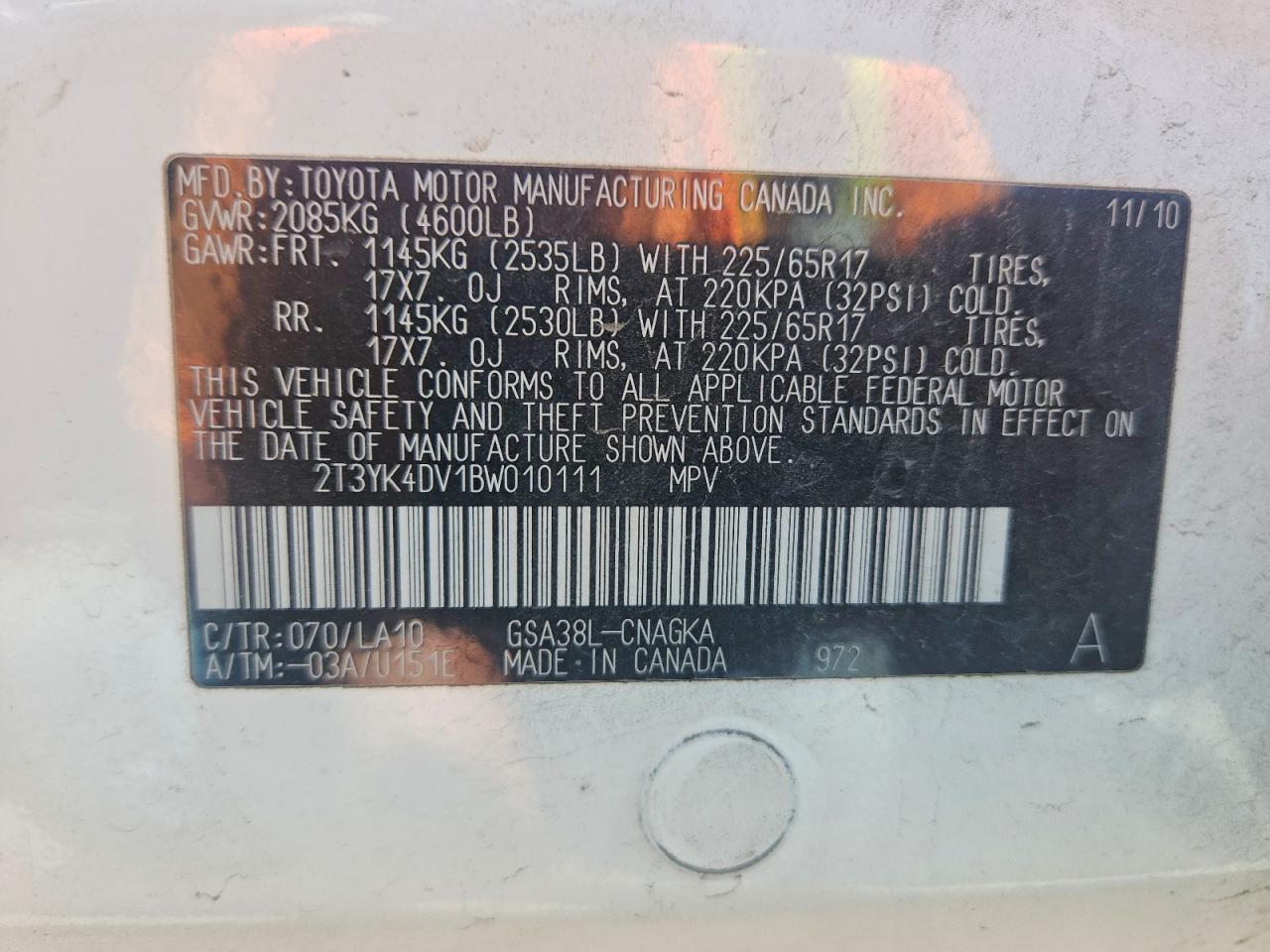 2011 TOYOTA RAV4 LIMITED photo 23